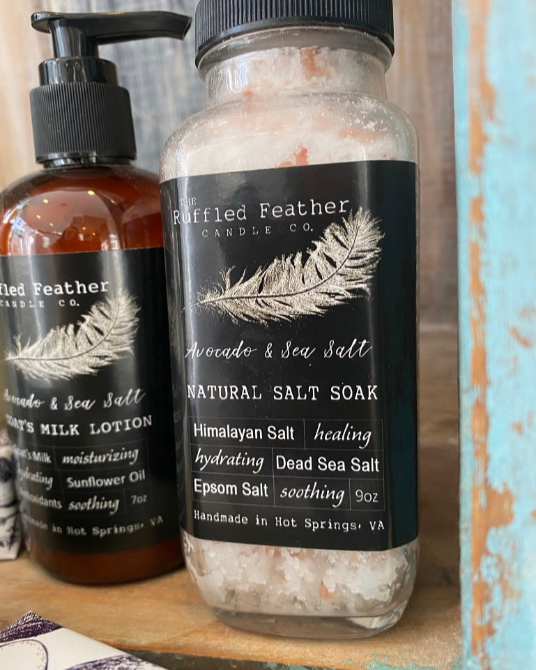 Avocado & Sea Salt Natural Salt Soak - by The Ruffled Feather