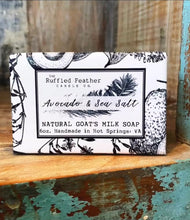 Load image into Gallery viewer, Avocado &amp; Sea Salt Goat Milk Soap - by The Ruffled Feather
