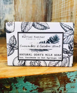 The Ruffled Feather Goat's Milk Soap - Cucumber & Garden Mint