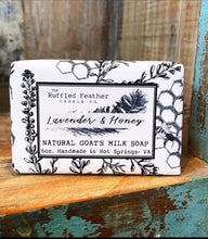 Load image into Gallery viewer, Lavender &amp; Honey Goat Milk Soap - by The Ruffled Feather
