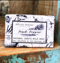 Load image into Gallery viewer, Peach Poppies Goat Milk Soap - by The Ruffled Feather
