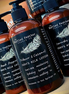 The Ruffled Feather Goat's Milk Lotion -Peach Poppies