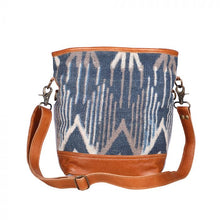 Load image into Gallery viewer, Up-Cycled Canvas &amp; Genuine Leather Shoulder Bag/Cross-body Bag
