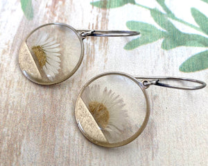Silver Botanical Earrings