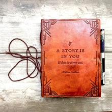 Load image into Gallery viewer, Handmade Leather Journal and Sketchbook - William Faulkner
