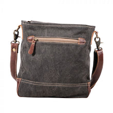 Load image into Gallery viewer, Up-Cycled Canvas &amp; Genuine Leather Shoulder Bag/Cross-body Bag
