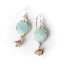Load image into Gallery viewer, Amazonite &amp; Aquamarine Earrings
