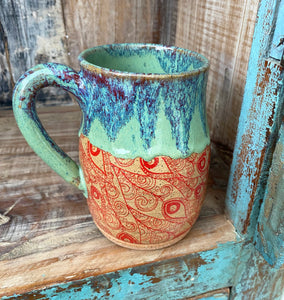Handcrafted Peacock Mug