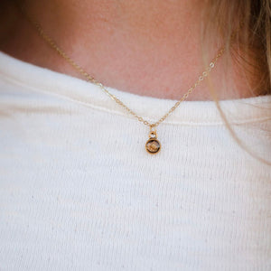 Mustard Seed  Necklace - Tiny Circle