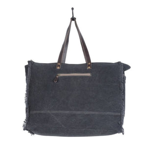 Up-Cycled Canvas, Genuine Leather, & Natural Hair-On Weekender