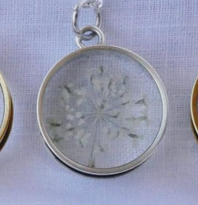 Silver Botanical Necklace - Deep Round