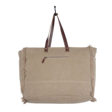 Load image into Gallery viewer, Up-Cycled Canvas &amp; Genuine Leather Weekender
