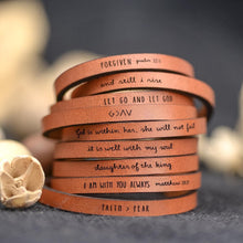 Load image into Gallery viewer, Inspirational Leather Bracelet
