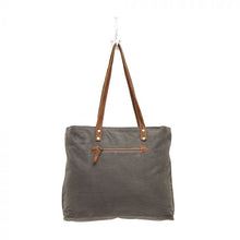 Load image into Gallery viewer, Up-Cycled Canvas &amp; Genuine Leather Tote Bag
