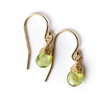 Load image into Gallery viewer, Gold &amp; Peridot Earrings
