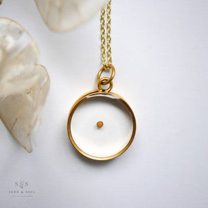 Gold Botanical Necklace - Deep Round