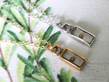 Load image into Gallery viewer, Mustard Seed  Necklace - Tiny Rectangle
