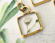 Load image into Gallery viewer, Gold Botanical Necklace - Small Square
