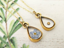 Load image into Gallery viewer, Gold Botanical Necklace - Small Teardrop
