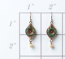 Load image into Gallery viewer, Czech Glass Herringbone Earrings
