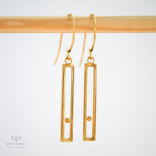 Load image into Gallery viewer, Gold Botanical Earrings - Mustard Seed Bar
