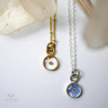 Load image into Gallery viewer, Gold Botanical Necklace - Small Circle
