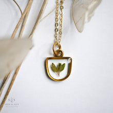 Load image into Gallery viewer, Gold Botanical Necklace - Half-Circle
