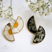 Load image into Gallery viewer, Gold Botanical Earrings - Split Studs
