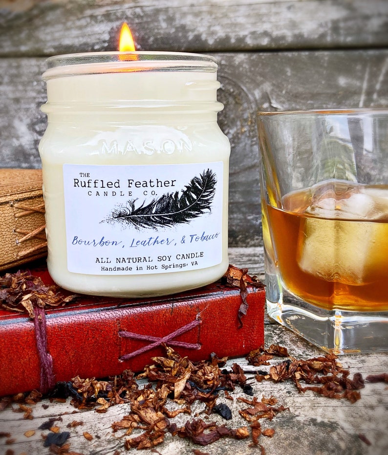 whisky and tobacco candle Bourbon, Leather & Tobacco, Soy Candle – The Sparrow's Nest whisky and tobacco candle Bourbon, Leather & Tobacco, Soy Candle – The Sparrow's Nest