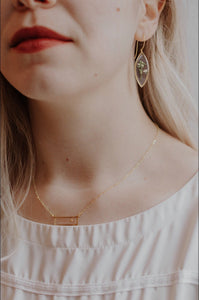 Gold Botanical Earrings- Marquise