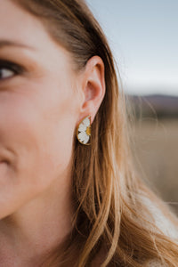 Gold Botanical Earrings - Split Studs