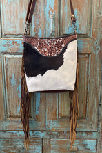 Load image into Gallery viewer, Genuine Leather, &amp; Natural Hair-On Leather Shoulder Bag/Cross-body Bag
