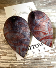 Load image into Gallery viewer, Large Leather Embossed Earrings
