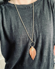 Load image into Gallery viewer, Brass &amp; Leather Necklace
