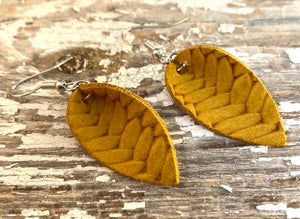 Leather Earrings - Small