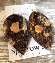 Load image into Gallery viewer, Leather Hair-On Earrings
