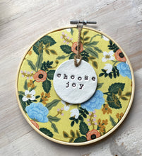 Load image into Gallery viewer, Embroidery Hoop Decor - Choose Joy
