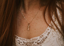 Load image into Gallery viewer, Silver Botanical Necklace - Medium Rectangle
