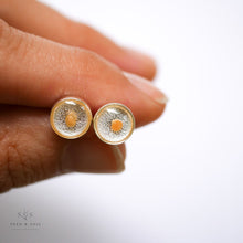 Load image into Gallery viewer, Tiny Botanical Earrings - Mustard Seed Studs

