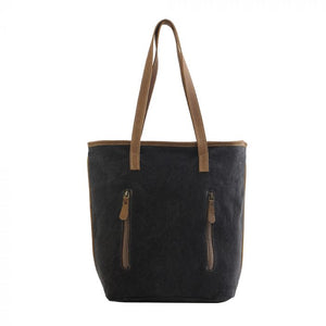Genuine Leather, Upcycled Canvas, and Natural Hair-On Concealed Carry Bag
