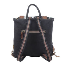 Load image into Gallery viewer, Up-Cycled Canvas, Genuine Leather, &amp; Natural Hair-On Backpack
