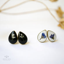 Load image into Gallery viewer, Botanical Earrings - Tiny Teardrop Studs
